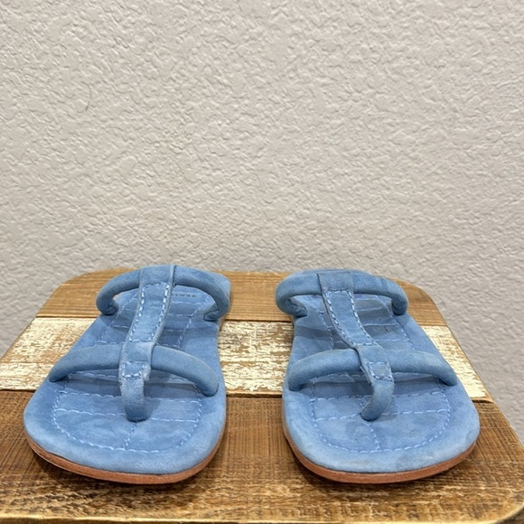 Free People Harden Lapis Blue Suede Slide Sandals Size 8 - Picture 4 of 8
